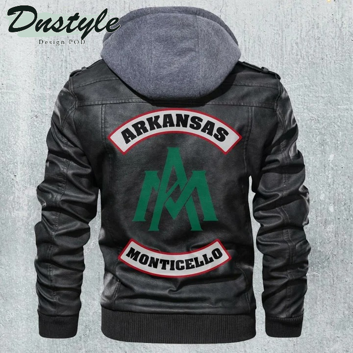 Arkansas Monticello NCAA Football Leather Jacket