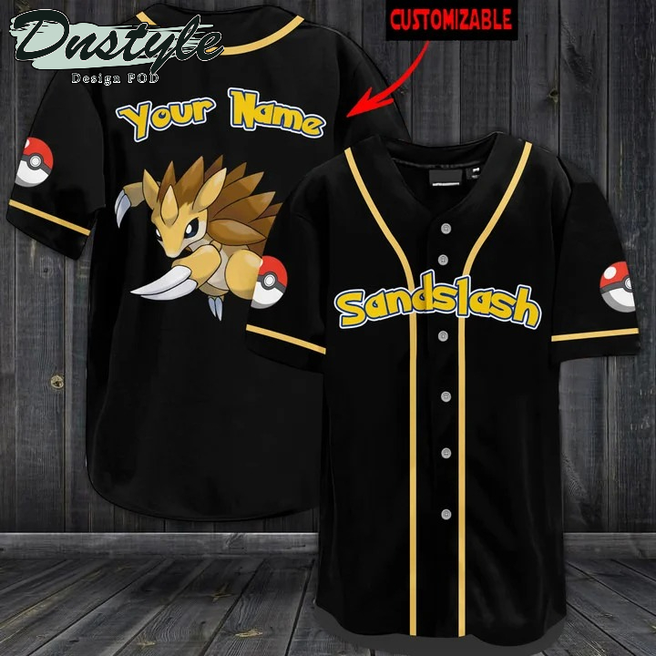 Pokemon Sandslash Black Baseball Jersey