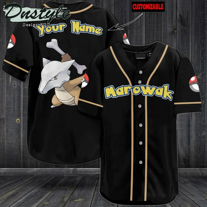 Pokemon Marowak Black Baseball Jersey
