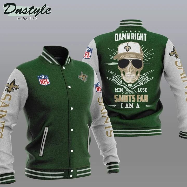 New Orleans Saints NFL Damn Right Varsity Baseball Jacket