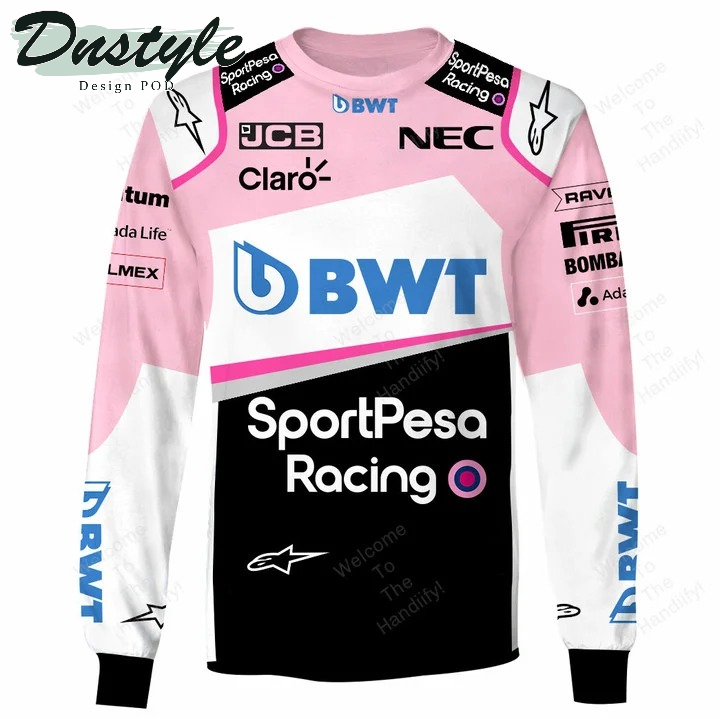 Bwt Racing Point F1 Team Claro Jcb Nec All Over Print 3D Hoodie