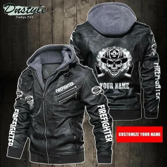 Personalized Name I Am Firefighter Leather Jacket