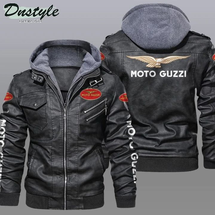 Moto guzzi hooded leather jacket