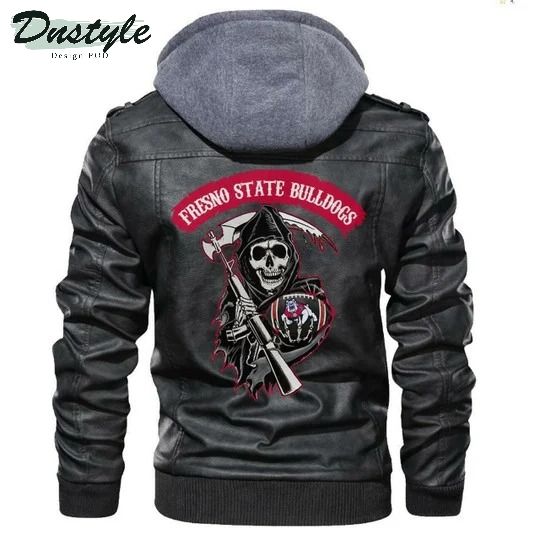 Fresno State Bulldogs Ncaa Football Sons Of Anarchy Black Leather Jacket