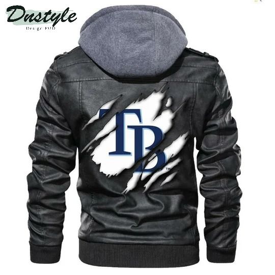 Tampa Bay Rays Mlb Baseball Sons Of Anarchy Black Leather Jacket