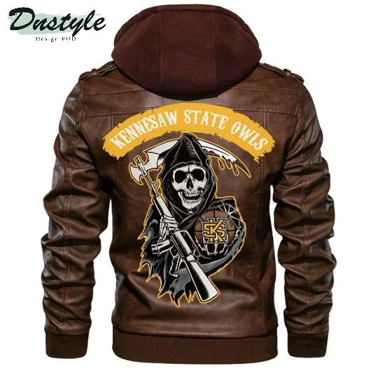 Kennesaw State Owls Ncaa Basketball Sons Of Anarchy Brown Leather Jacket