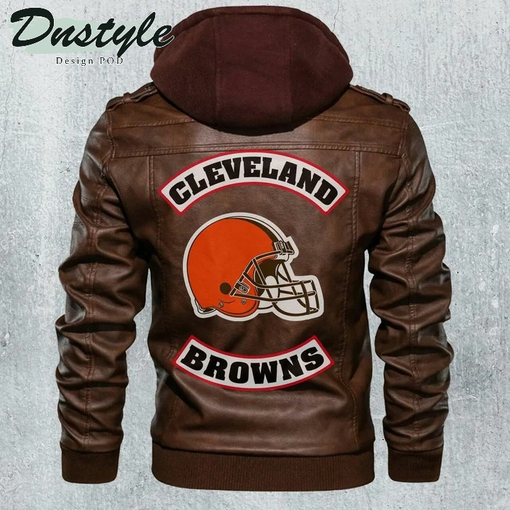 Cleverland Browns NFL Football Leather Jacket