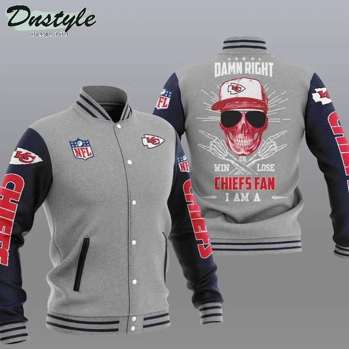 Kansas City Chiefs NFL Damn Right Varsity Baseball Jacket