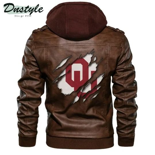 Oklahoma Sooners NCAA Brown Leather Jacket