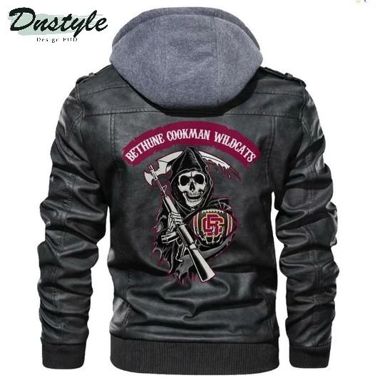 Bethune Cookman Wildcats NCAA Football Sons Of Anarchy Black Leather Jacket