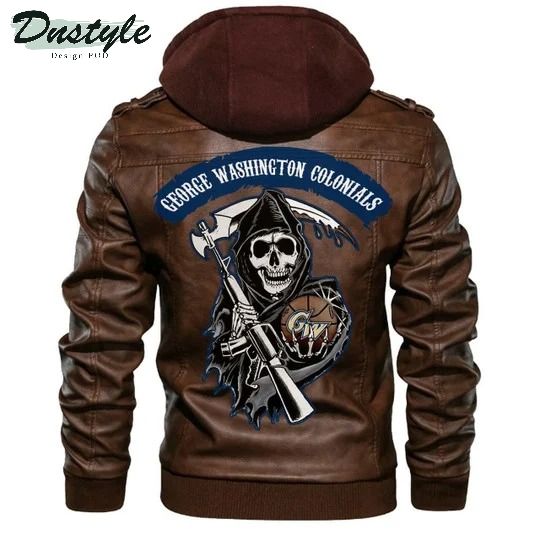 George Washington Colonials NCAA Basketball Sons Of Anarchy Brown Leather Jacket