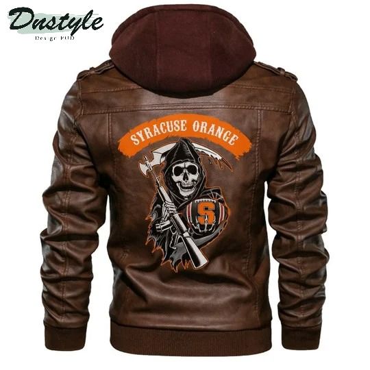 Syracuse Orange NCAA Football Sons Of Anarchy Brown Leather Jacket
