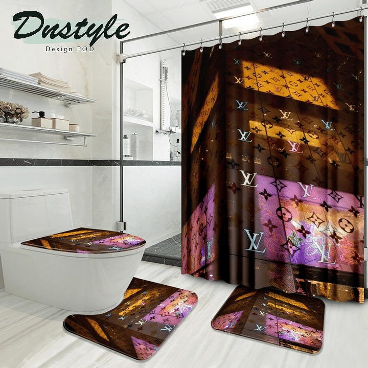 Louis Vuitton Brand Bathroom Luxury Fashion Set Shower Curtain #74