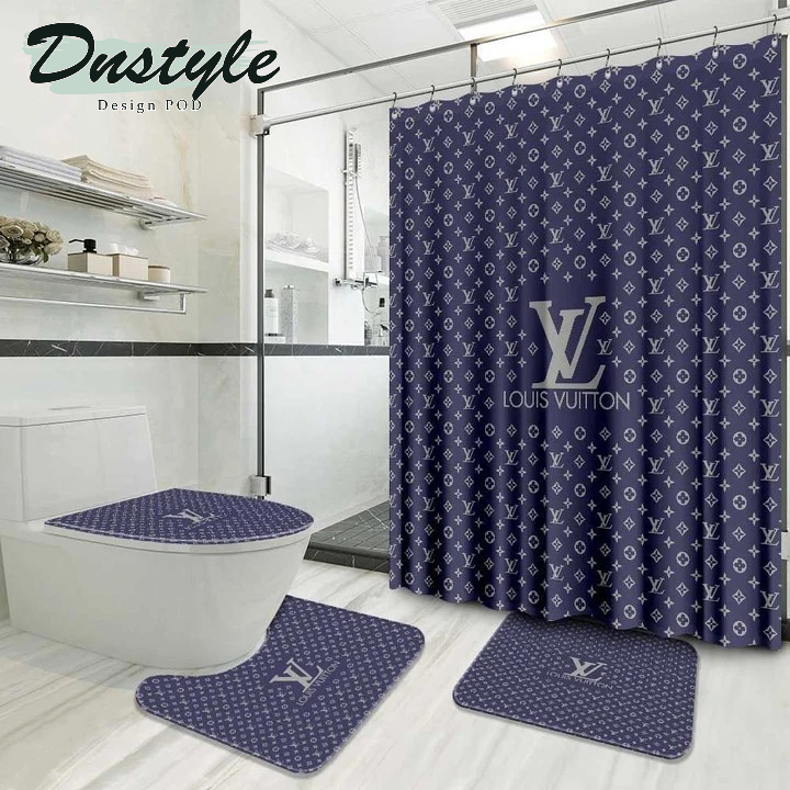 Louis Vuitton Brand Bathroom Luxury Fashion Set Shower Curtain #21