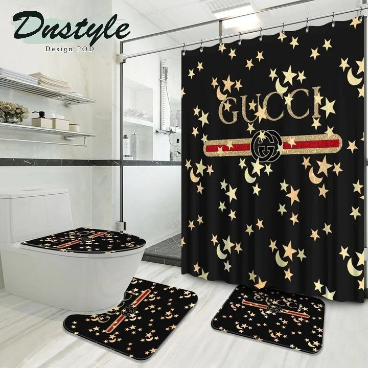Gucci Luxury Fashion Brand Bathroom Set Shower Curtain #1