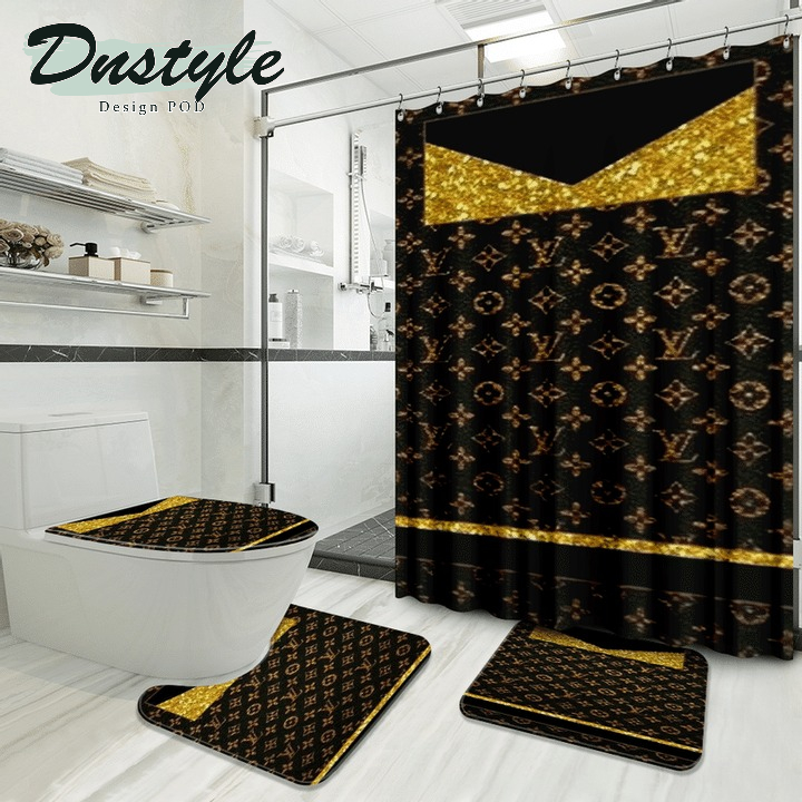 Louis Vuitton Luxury Fashion Brand Shower Curtain Bathroom Set #50