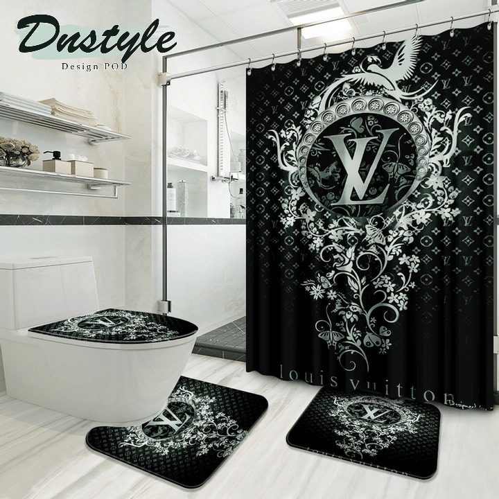 Louis Vuitton Luxury Friend Fashion Shower Curtain Bathroom Set #41
