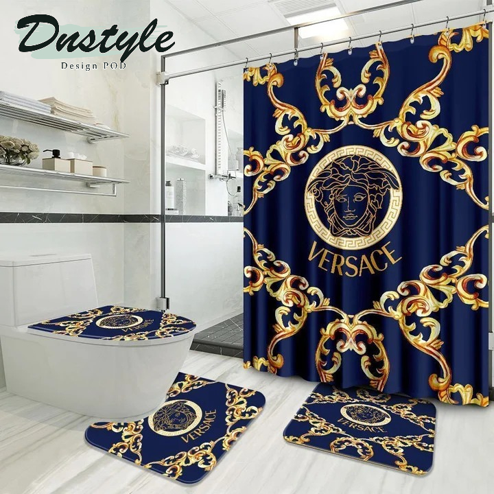 Versace England Luxury Fashion Brand Shower Curtain Bathroom Set #6