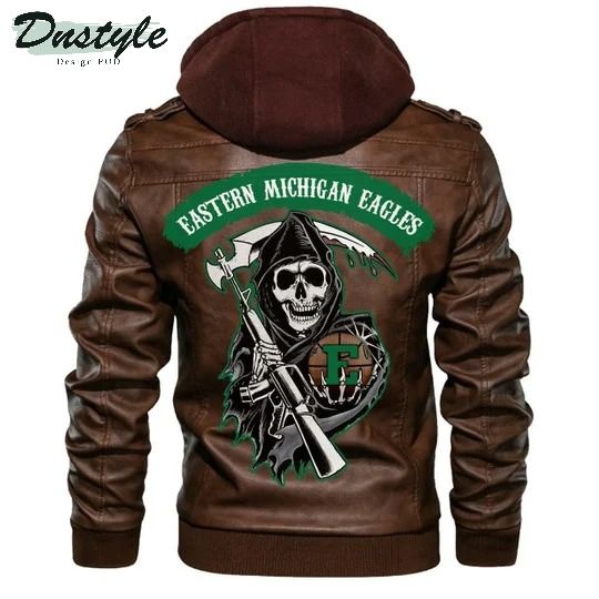 Eastern Michigan Eagles Ncaa Basketball Sons Of Anarchy Brown Leather Jacket