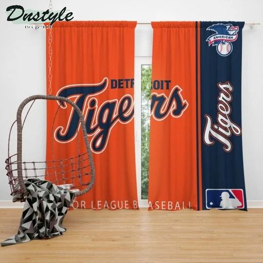 Detroit Tigers MLB Shower Curtain Waterproof Bathroom Sets Window Curtains