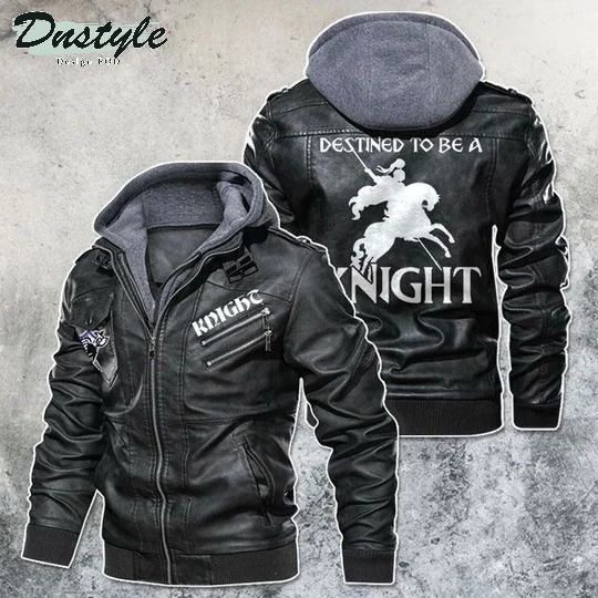 Destinied To Be A Knight Motorcycle Rider Leather Jacket