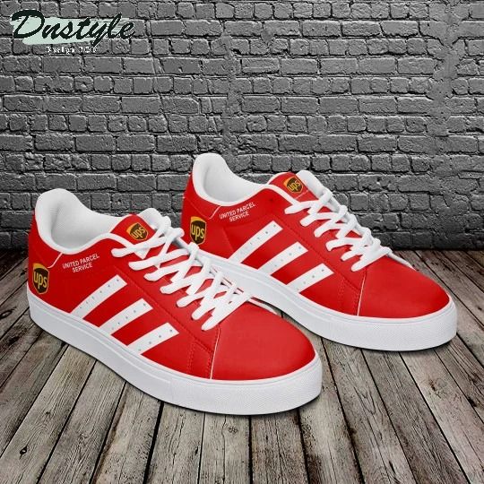 UPS red stan smith low top shoes