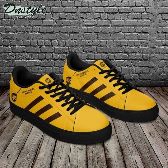 UPS yellow stan smith low top shoes