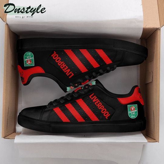 Liverpool FC Carabao Cup Winners 2022 black stan smith low top shoes