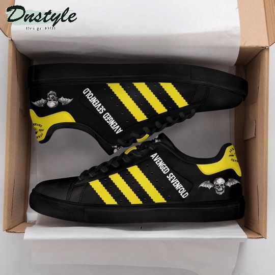 Avenged Sevenfold black yellow stan smith low top shoes