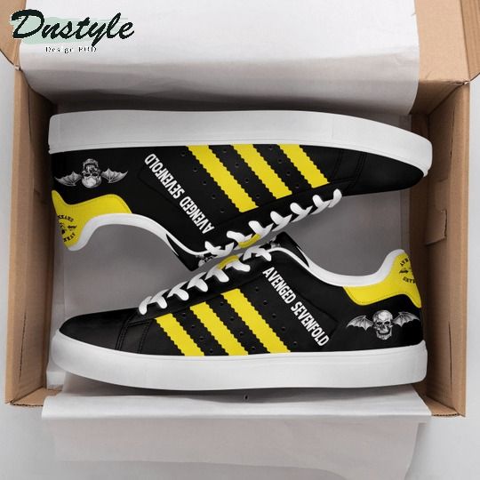 Avenged Sevenfold black yellow stan smith low top shoes