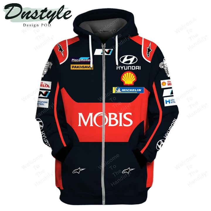 Hyundai Mobis World Rally Team Racing Shell Michelin All Over Print 3D Hoodie