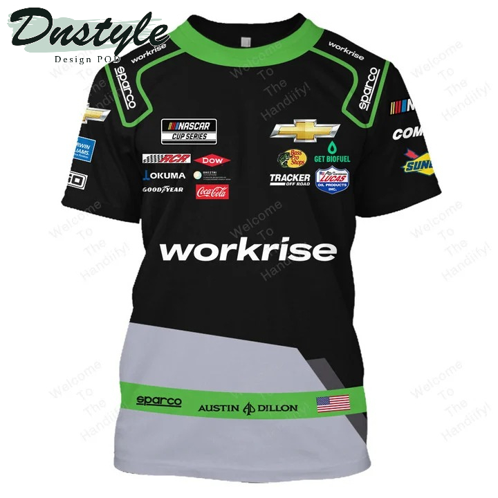 Austin Dillon Richard Childress Racing Workrise Sparco All Over Print 3D Hoodie