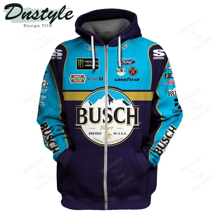 Busch Racing Ford Goodyear Hunt Brothers Pizza Mobil 1 All Over Print 3D Hoodie