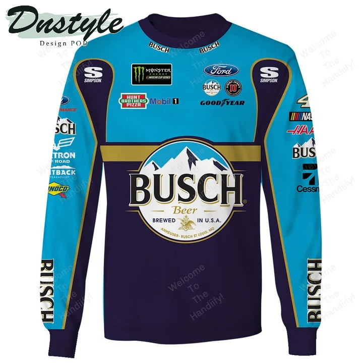 Busch Racing Ford Goodyear Hunt Brothers Pizza Mobil 1 All Over Print 3D Hoodie