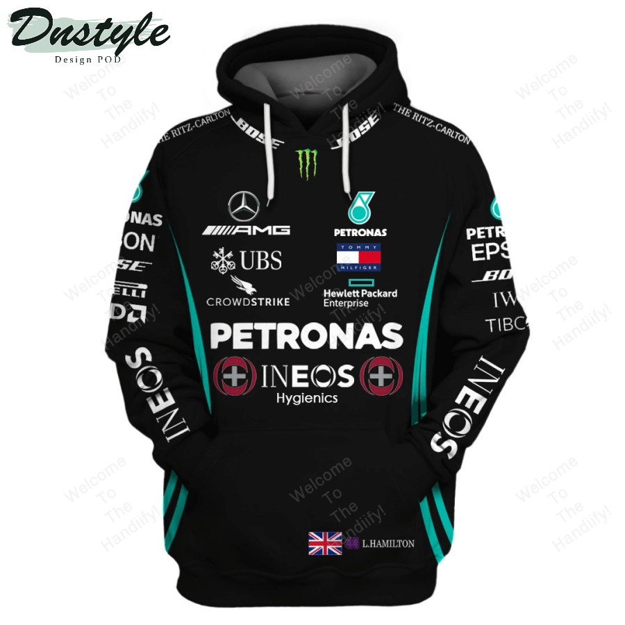 Petronas Mercedes Amg Ineos Racing F1 Overprint 3D Hoodie