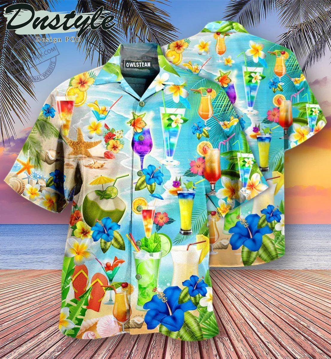Cocktails Drink Cocktails And Say Aloha Edition Hawaiian Shirt