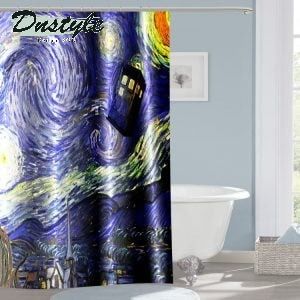 Dr Who Tardis Police Public Call Box Shower Curtain Waterproof Bathroom Sets Window Curtains