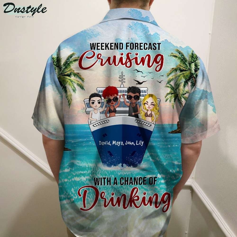 Personalized Cruising Friends Weekend Forecast Hawaiian Shirt