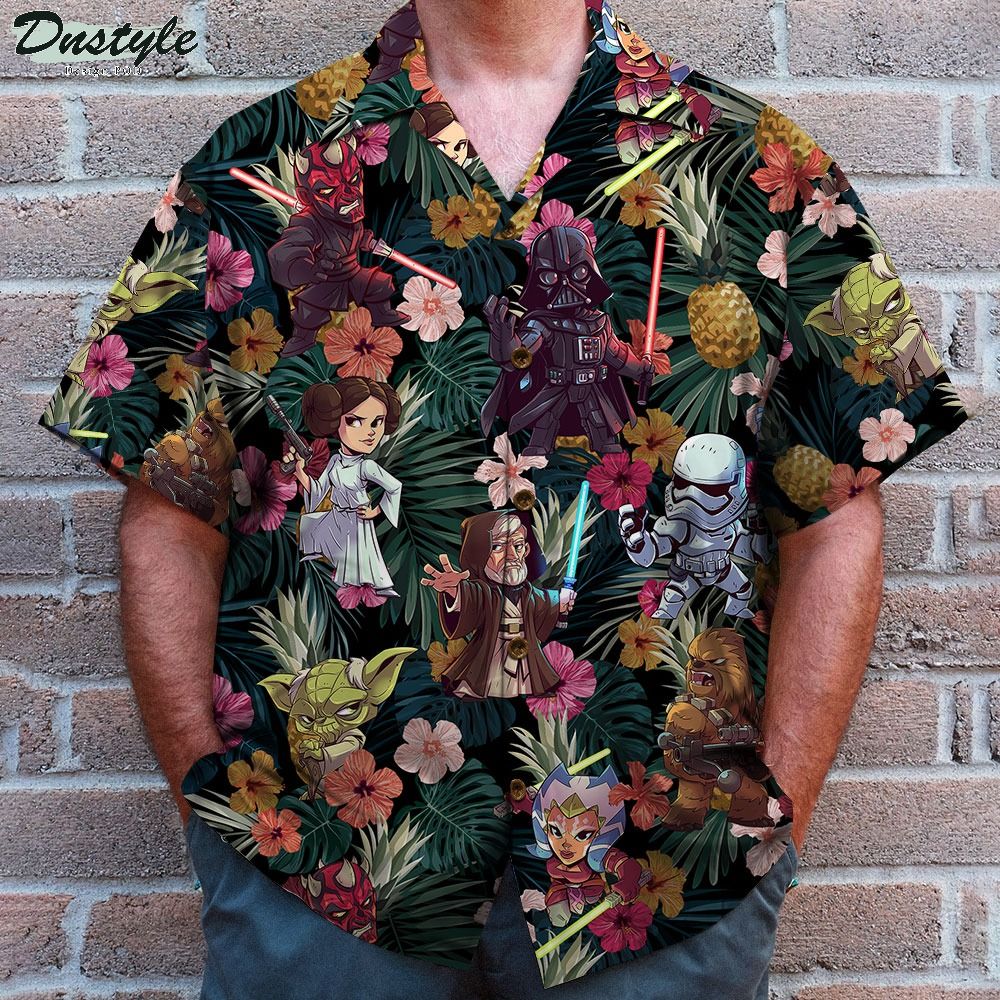 Star War Summer Flower Pattern Hawaiian Shirt