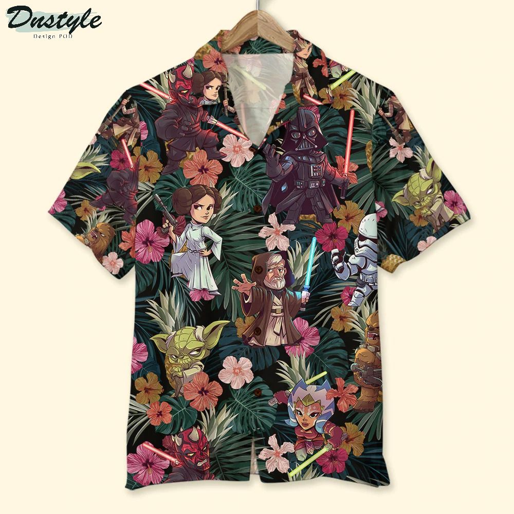 Star War Summer Flower Pattern Hawaiian Shirt