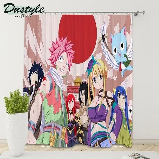 Fairy Tail Red Moon 3d Printed Window Curtains