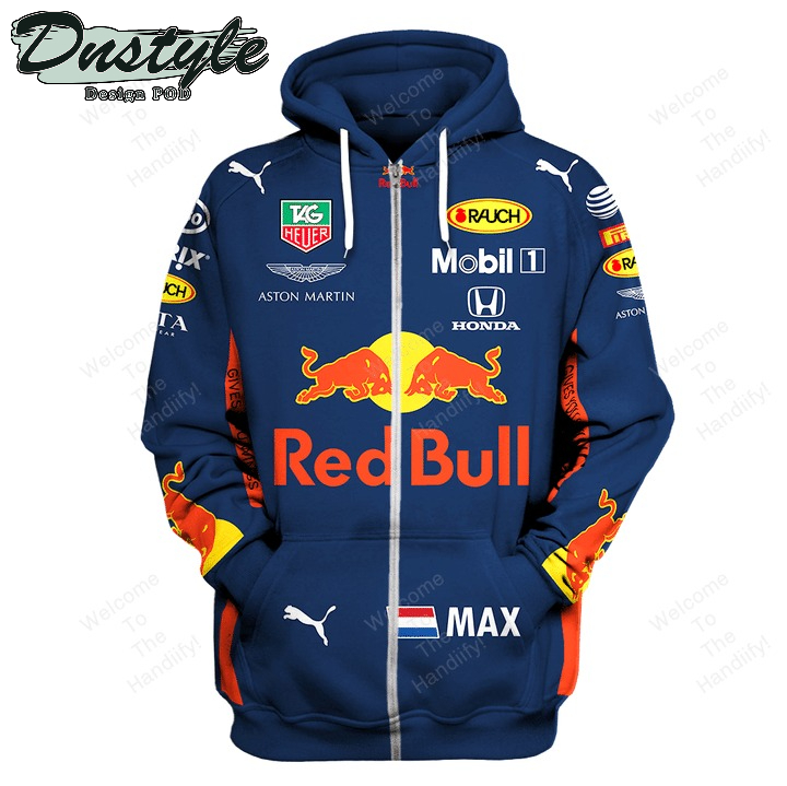 Max Verstappen Red Bull Racing Mobil1 Aston Martin Navy All Over Print 3D Hoodie
