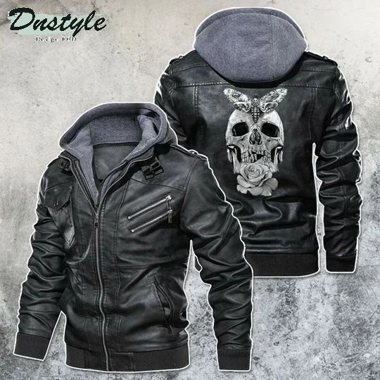 Skull And Rose Leather Jacket