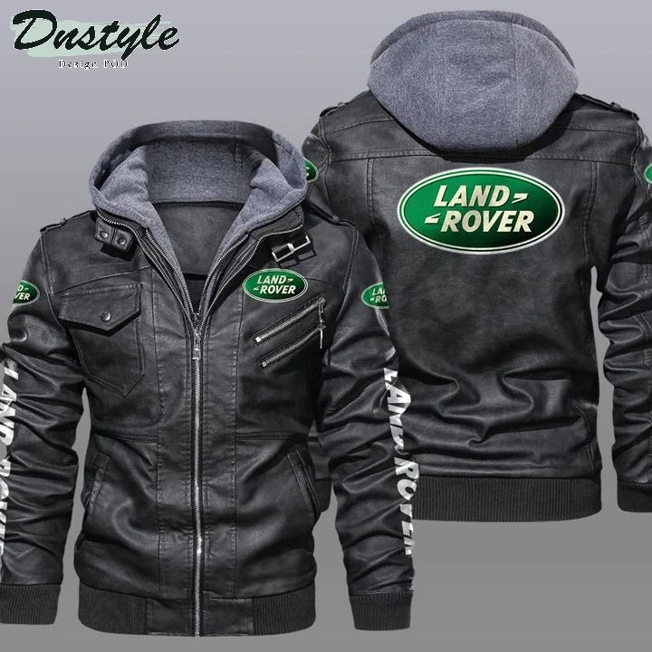 Land Rover hooded leather jacket