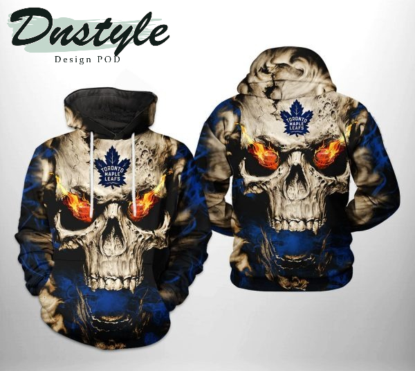 Toronto Maple Leafs NHL Skull 3D Printed Hoodie