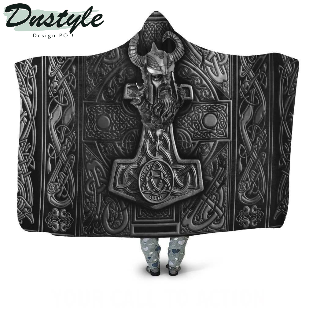 Viking Warrior Metal Hoodie Blanket