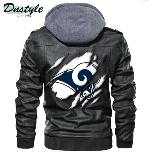 Los Angeles Rams NFL Football Sons Of Anarchy Black Leather Jacket
