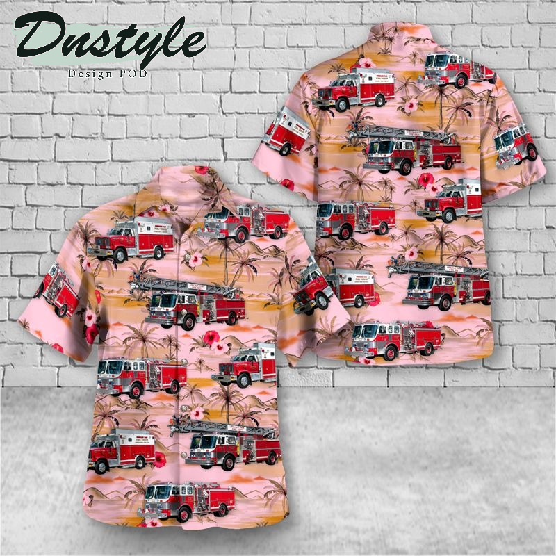 Morris County New Jersey Lincoln Park Fire Department Hawaiian Shirt