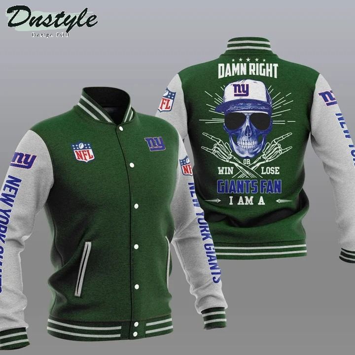 New York Giants NFL Damn Right Varsity Baseball Jacket