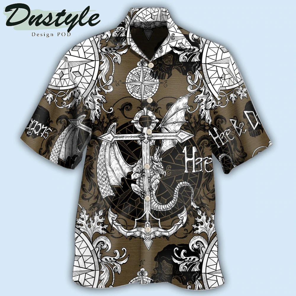 Dragon anchor vintage sea life hawaiian shirt
